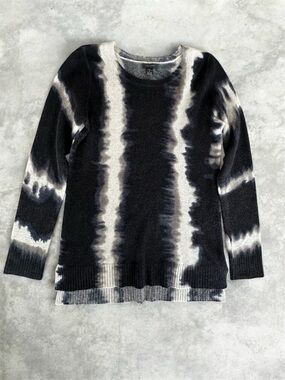 Only Mine Black & Cream Tie-Dye Crewneck Sweater